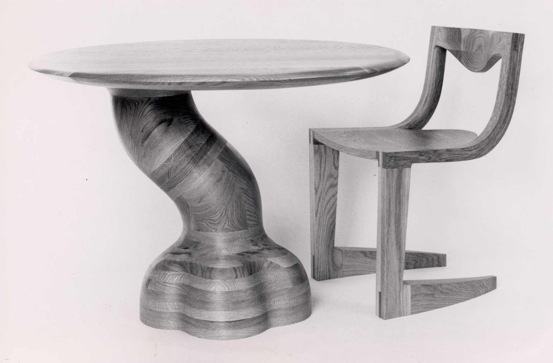 oak dining talbe & chair-1